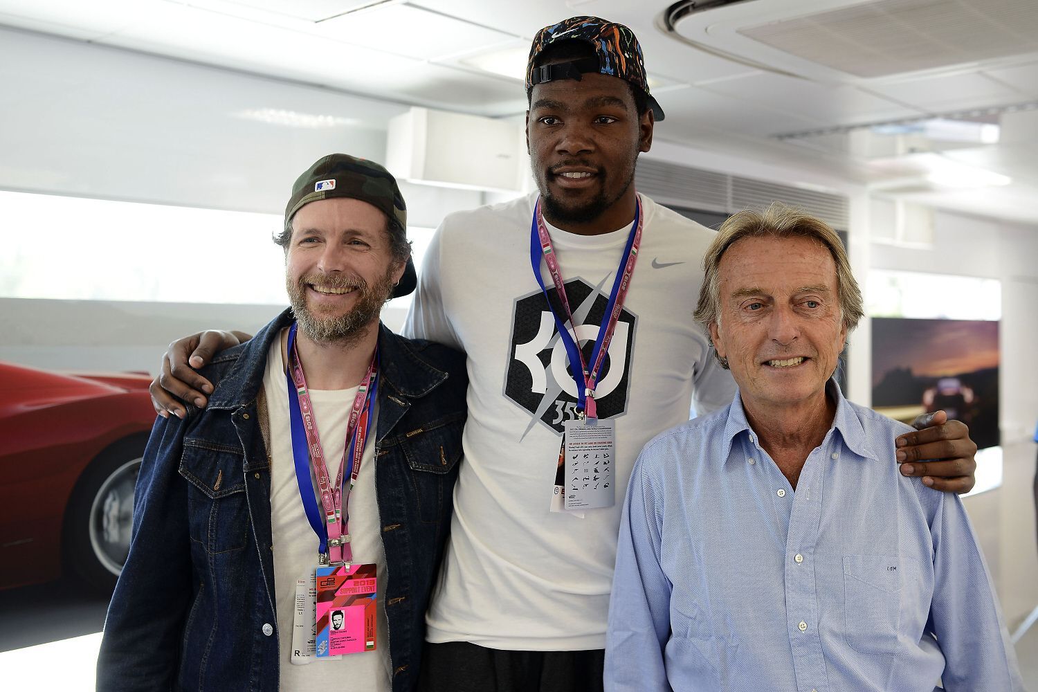 Formule 1, GP Itálie 2013: Jovanotti, Kevin Durant, Luca di Montezemolo