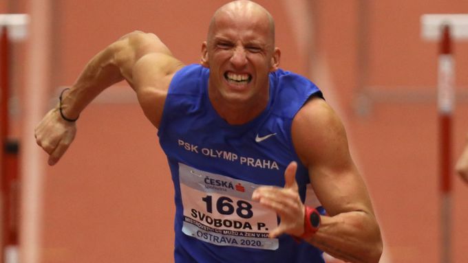 Petr Svoboda zaběhl na halovém republikovém šampionátu v Ostravě výborný čas 7,66 sekundy.