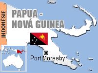 Mapa Papua - Nová Guinea