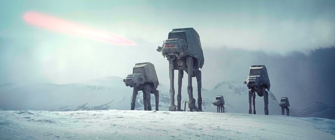 Na fotografii je ledová planeta Hoth z filmu Star Wars: Epizoda V - Impérium vrací úder vydaného roku 1980.