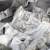 Švýcarský ledovec Rhone pokrytý plachtou