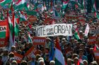 Na Orbánově volebním mítinku byly v Budapešti statisíce lidí