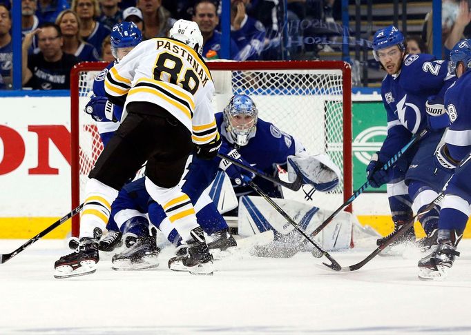 hokej, NHL 2017/2018, Tampa - Boston, David Pastrňák