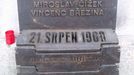 Pomník devíti obětem libereckého masakru 21. srpna 1968.