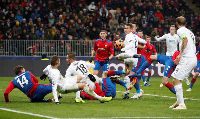 fotbal, Liga mistrů 2018/2019, CSKA Moskva - Plzeň, šance Lukáše Hejdy