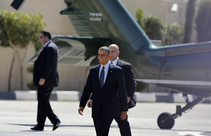 Barack Obama z Izraele poté přiletěl do palestinského Ramalláhu.