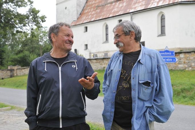 Miroslav Krobot se scenáristou Lubomírem Smékalem.