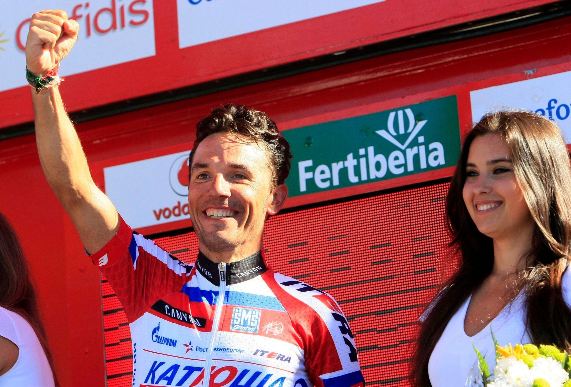 Cyklistický závod Vuelta 2013 - Joaquím Rodriguez slaví
