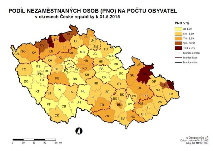 Nezaměstnanost v květnu 2015