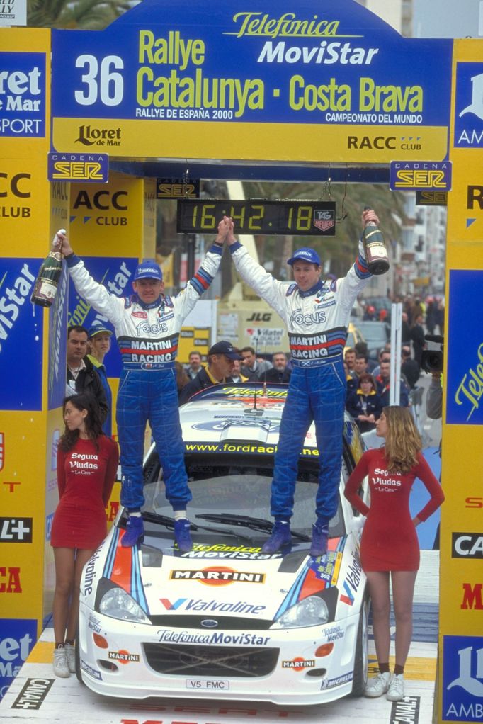 Katalánská rallye 2000: Colin McRae (vúravo) a Nicky Grist, Ford Focus RS WRC