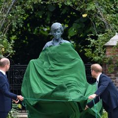 Bratři Harry William socha Diana žena