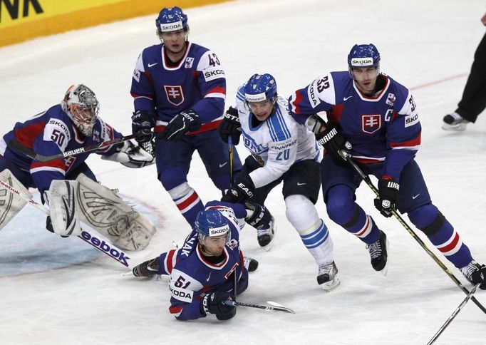 MS v hokeji 2012: Finsko - Slovensko (Laco, Surový, Graňák, Chára, Pesonen)