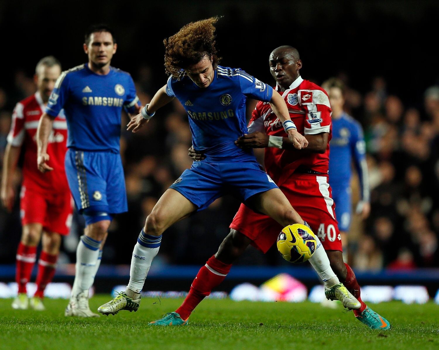 Premier League: Chelsea - QPR: David Luiz - Stephane Mbia