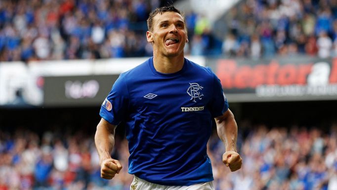 Lee McCulloch se raduje z gólu fotbalistů Glasgow Rangers