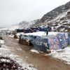 Uprchlický tábor v Libanonu pod sněhem