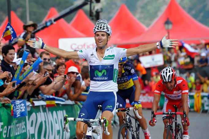 Alejandro Valverde slaví triumf v 8. etapě Vuelty 2012