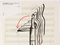 Milan Knížák: Actual Music (partitury), kolem 1965, kombinovaná technika, papír