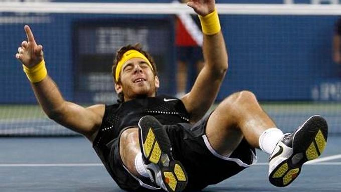 Juan Martin del Potro slaví vítězství na letošním US Open