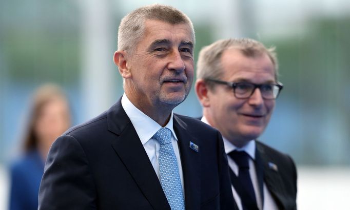 Andrej Babiš na summitu NATO v Bruselu.