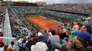 Kurt po přerušení utkání kvůli dešti mezi Rafalem Nadalem a Davidem Ferrerem během semifinále French Open 2012.