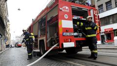 V centru Prahy hořel plyn. Hasiči zavřeli Revoluční