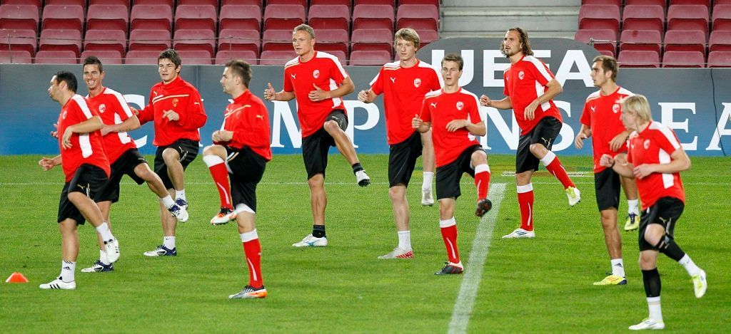 Liga mistrů: Viktoria Plzeň trénink na Nou Campu