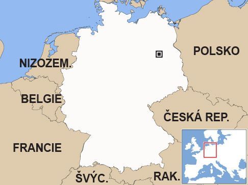 Německo - slepá mapa
