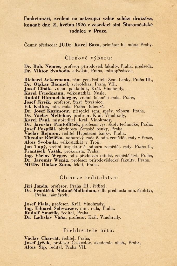 Archiv pražské ZOO