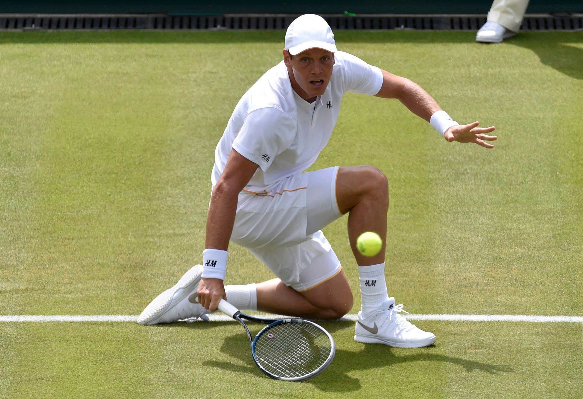 Tomáš Berdych v prvním kole Wimbledonu 2014