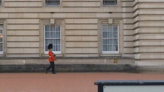 Strážce před Buckinghamským palácem