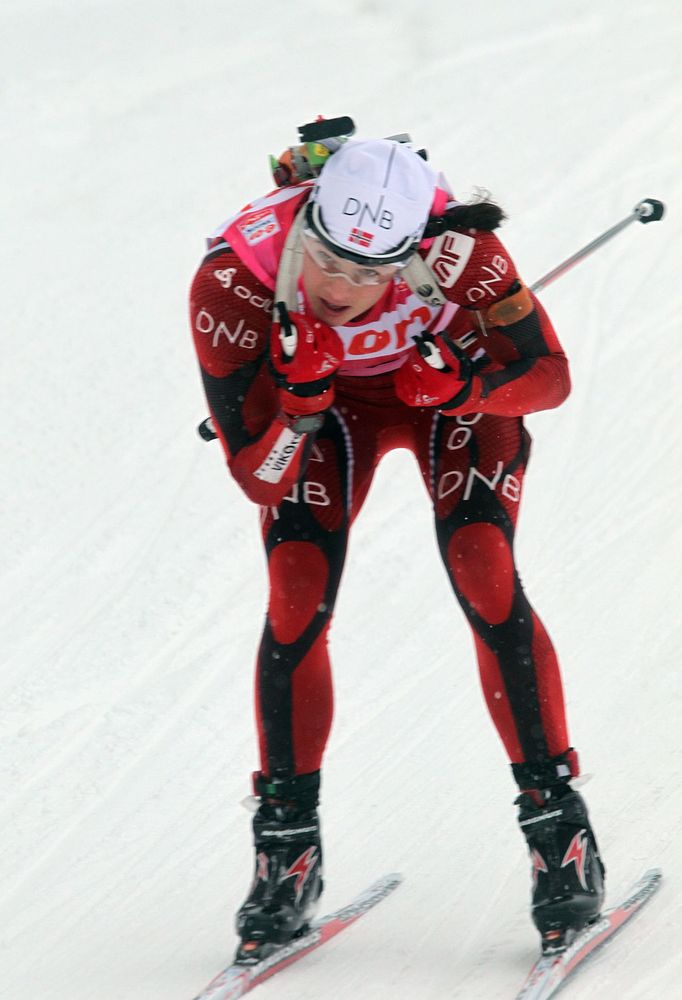 Ann Kristin Flatlandová v Hochfilzenu 2013