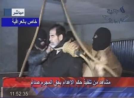 Poprava Saddáma Husajna v televizi