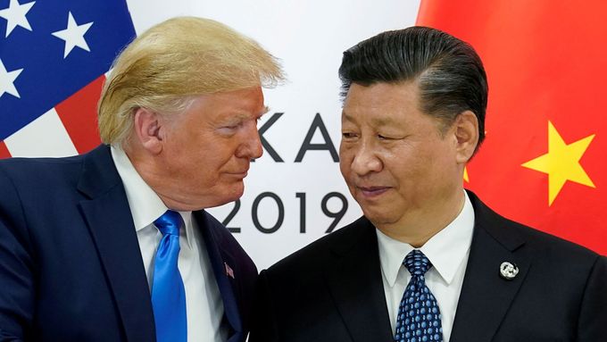 Americký prezident Donald Trump a čínský prezident Si Ťin-pching.