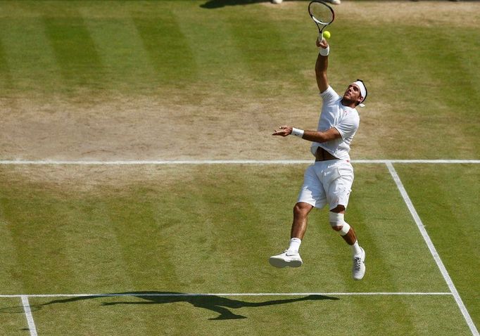 Djokovič vs. Del Potro, semifinále Wimbledonu 2013.