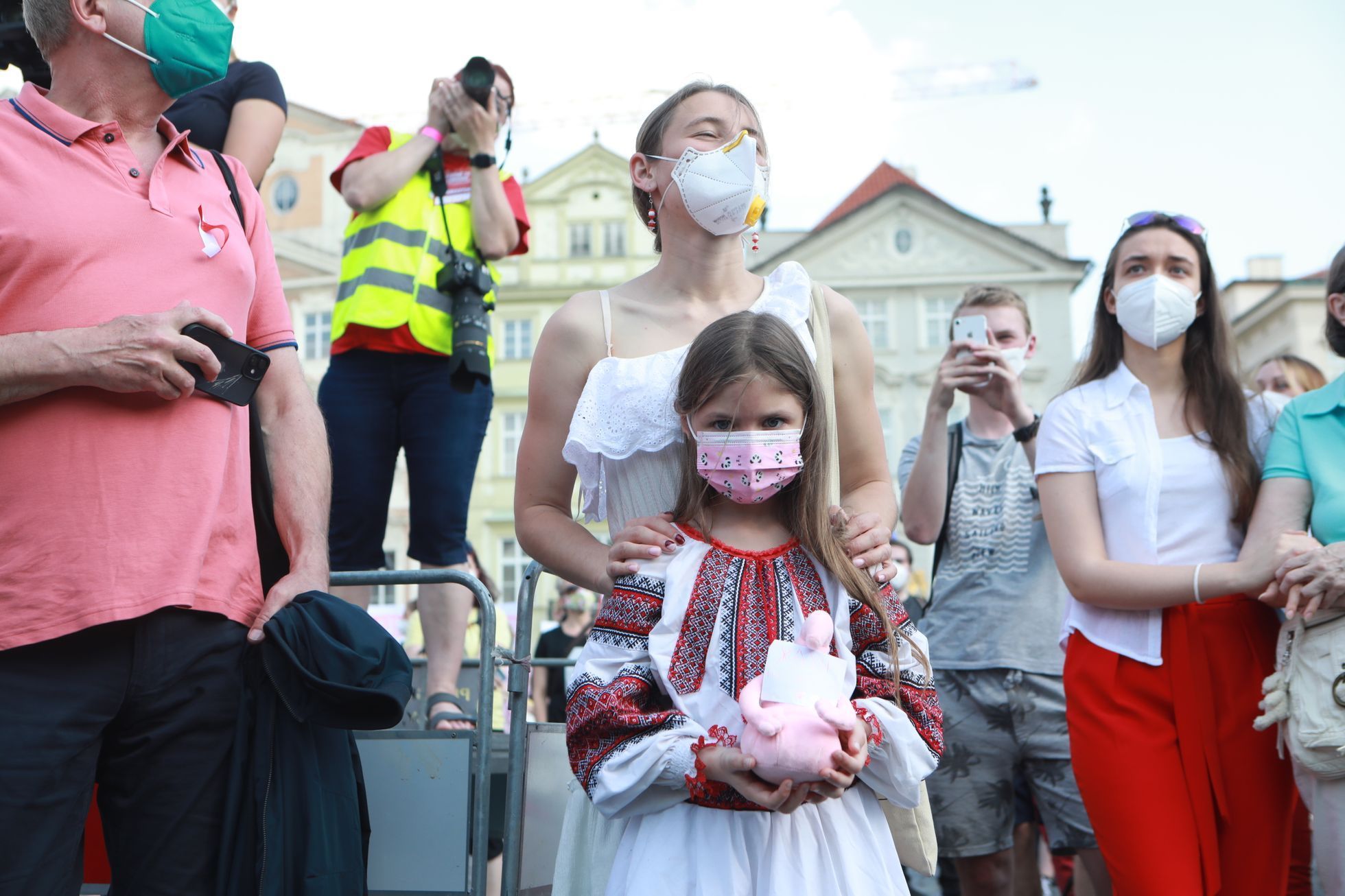 bělorusko Staroměstské náměstí demonstrace Cichanouská v Praze