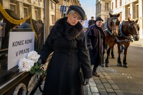 Foto: Nechceme konec koní v Praze, demonstrovali majitelé fiakrů