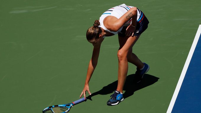 Karolína Plíšková v utkání 3. kola US Open.