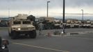 New York Army National Guard Soldiers assigned to the 206th Military Police Company prepare to move out on a road march from New York State Division of Military and Naval Affairs Headquarters to the Farmingdale Armed Forces Reserve Center as part of the New York State response to Hurricane Sandy in this October 28, 2012 handout photo. Sandy is projected to make landfall October 30 on the Eastern Seaboard near New Jersey, bringing strong winds and dangerous flooding to the East Coast from the mid-Atlantic states to New England.. REUTERS/Eric Durr/NYS Division of Military and Naval Affairs/Handout (UNITED STATES - Tags: MILITARY ENVIRONMENT) THIS IMAGE HAS BEEN SUPPLIED BY A THIRD PARTY. IT IS DISTRIBUTED, EXACTLY AS RECEIVED BY REUTERS, AS A SERVICE TO CLIENTS. FOR EDITORIAL USE ONLY. NOT FOR SALE FOR MARKETING OR ADVERTISING CAMPAIGNS