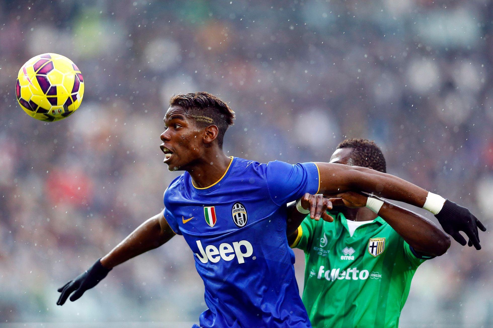 Juventus vs. Parma (Paul Pogba a Afriyie Acquah)