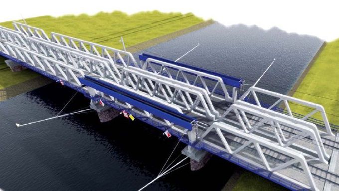  Model kolínského mostu.