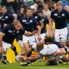 Jihoafrická republika proti Skotsku na MS v rugby 2015 (JP Pietersen pokládá druhou Jihoafrickou pětku v zápase)