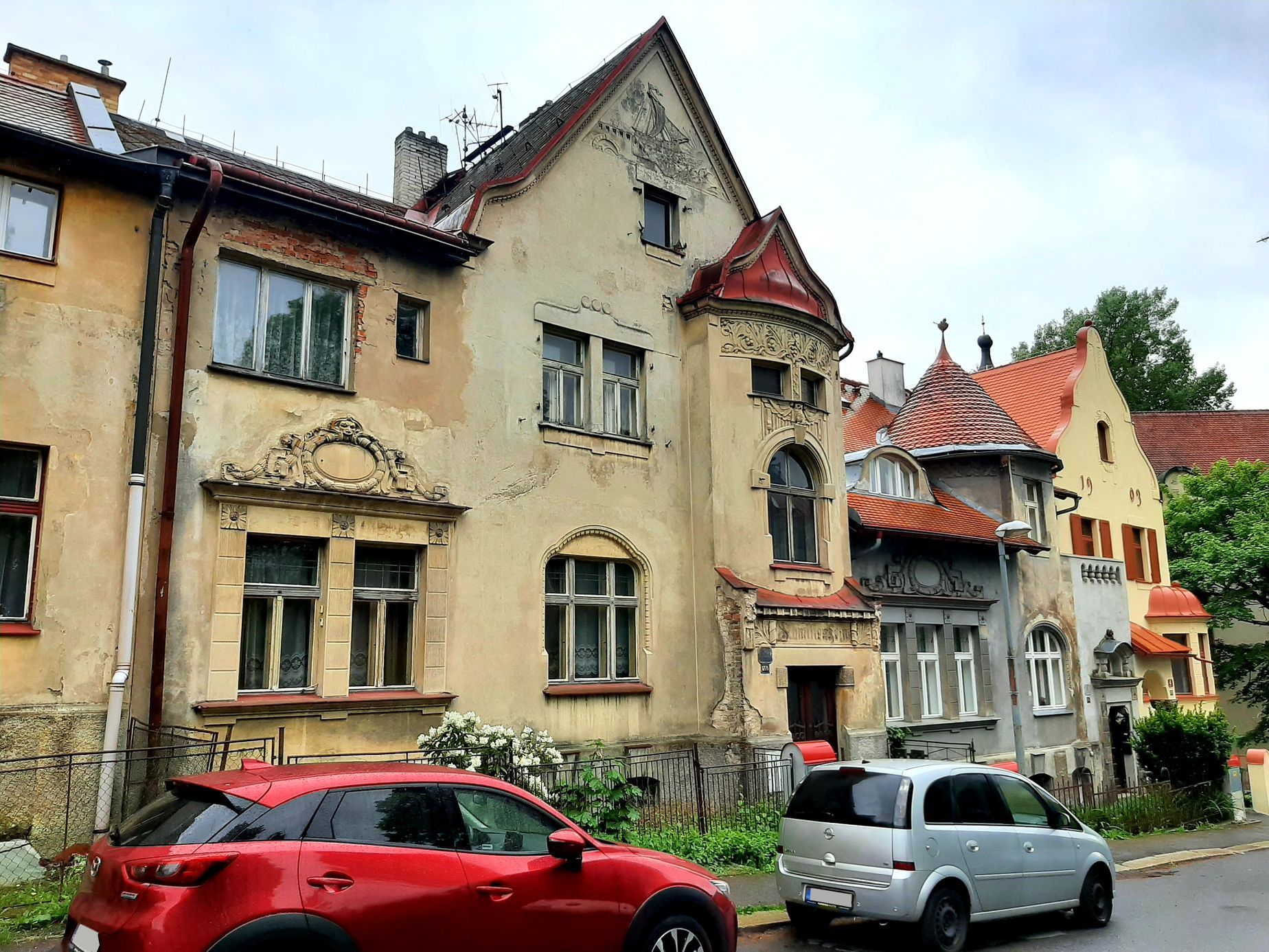 Jablonec, vily, architektonické vycházky