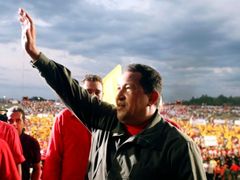 Hugo Chávez na sjezdu Spojené socialistické strany Venezuely (PSUV)