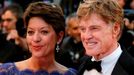 Robert Redford (R) and his wife Sibylle