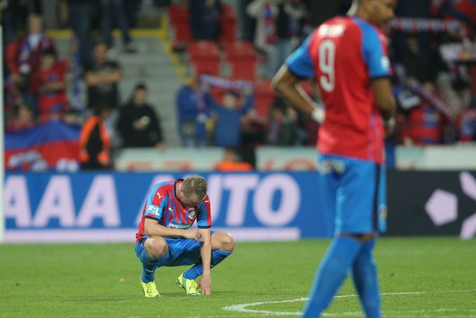 Smutek Plzně po v utkání 14. kola F:L Plzeň - Slavia