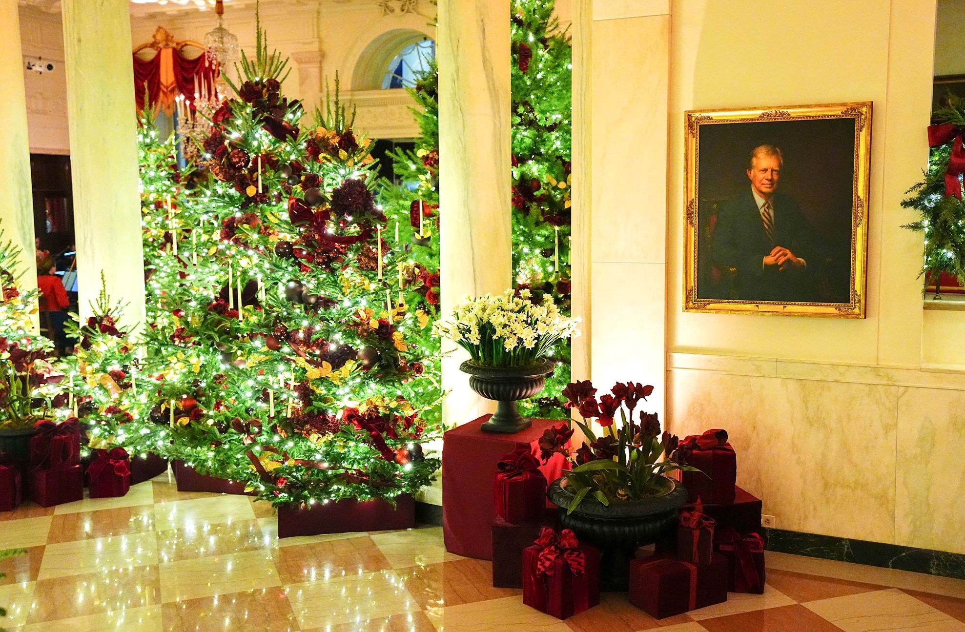 USA, Washington, Bílý dům, vánoce, výzdoba, Melanie, Donald Trump