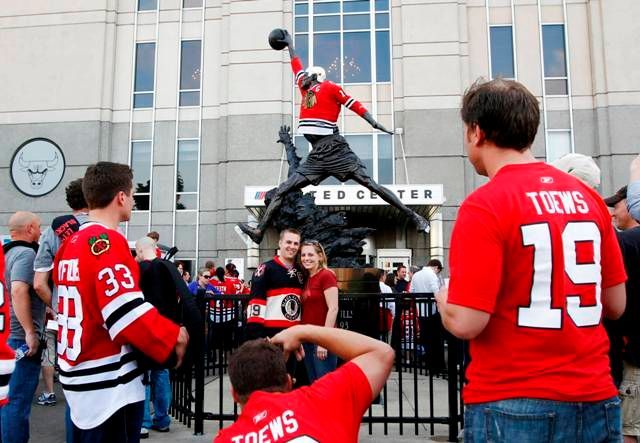 Finále Chicago Blackhawks vs Philadelphia Flyers: fanoušci