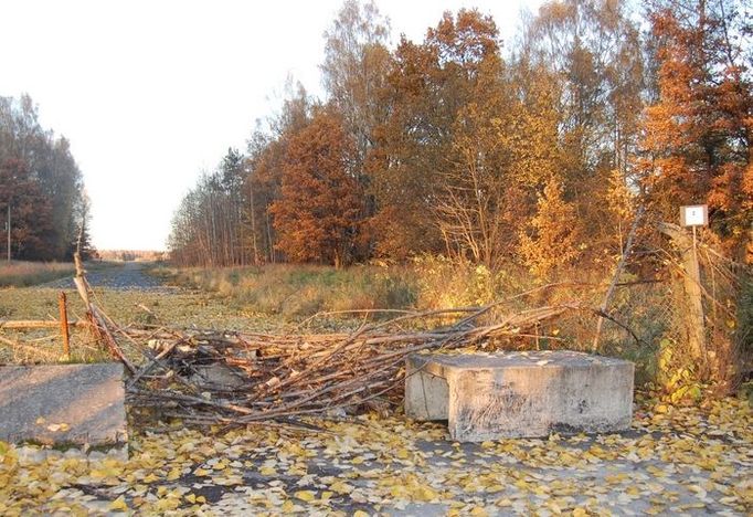 Vstup na bývalé vojenské letiště v Redzikowu ne severu Polska.