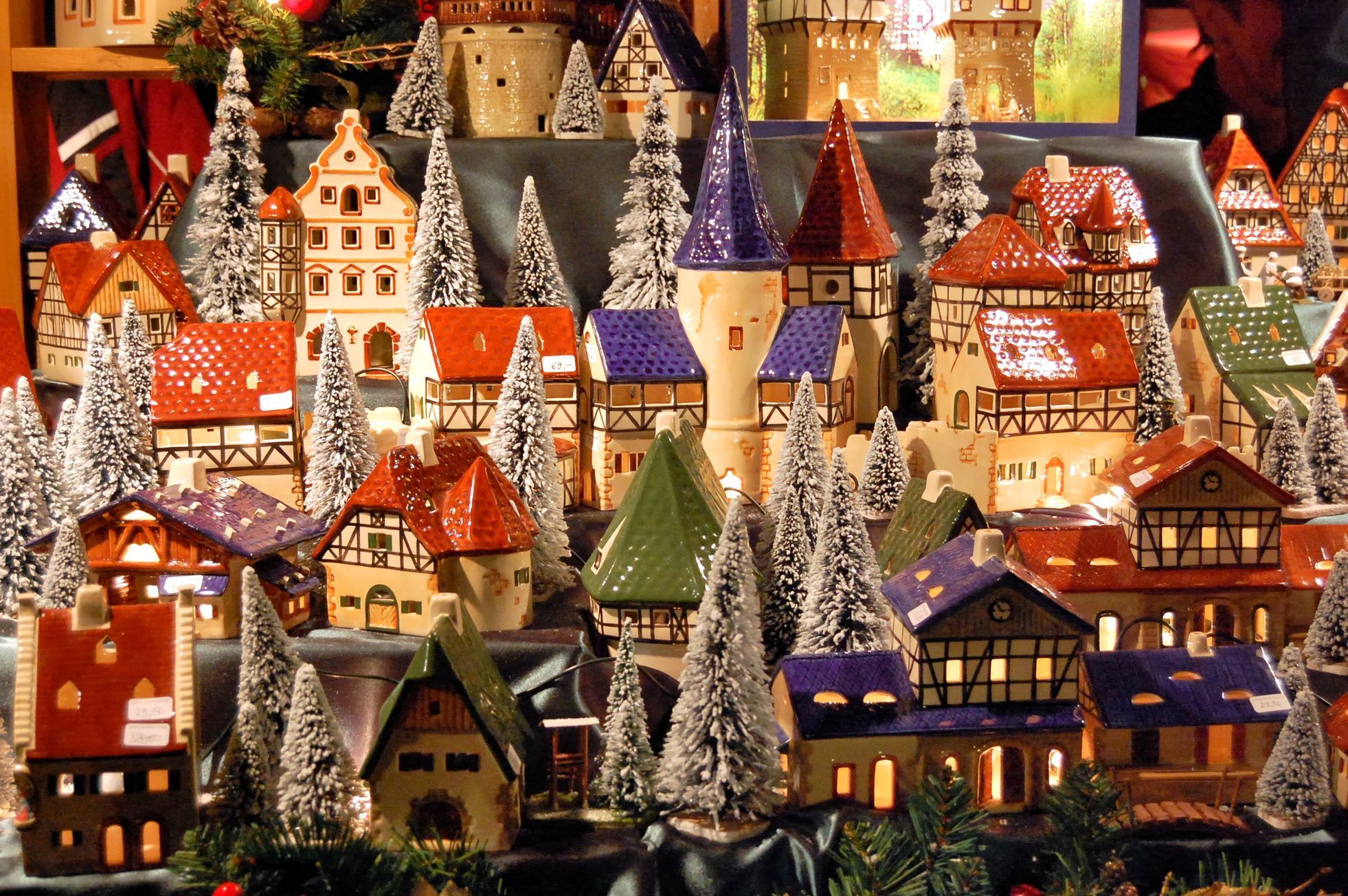Vánoce osvětlení výzdoba trh Německo