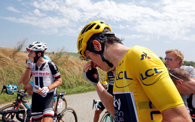 Protesty v 16. etapě Tour de France - Geraint Thomas